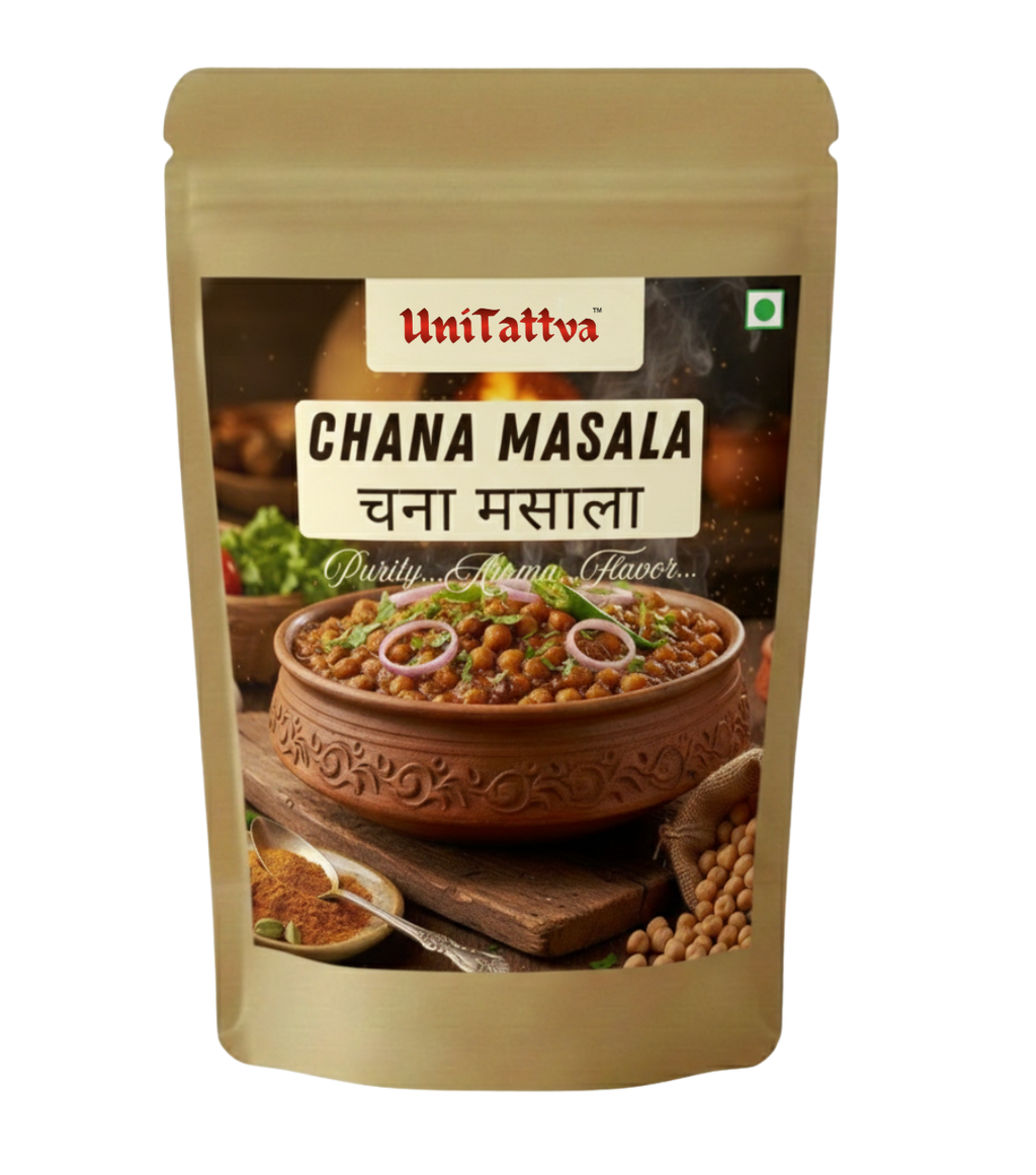 UniTattva Premium Chana Masala – Authentic Indian Spice Blend | 100% Natural & Pure | No Taste Enhancer, No Preservatives, No Added Colors | No Garlic, No Onion
