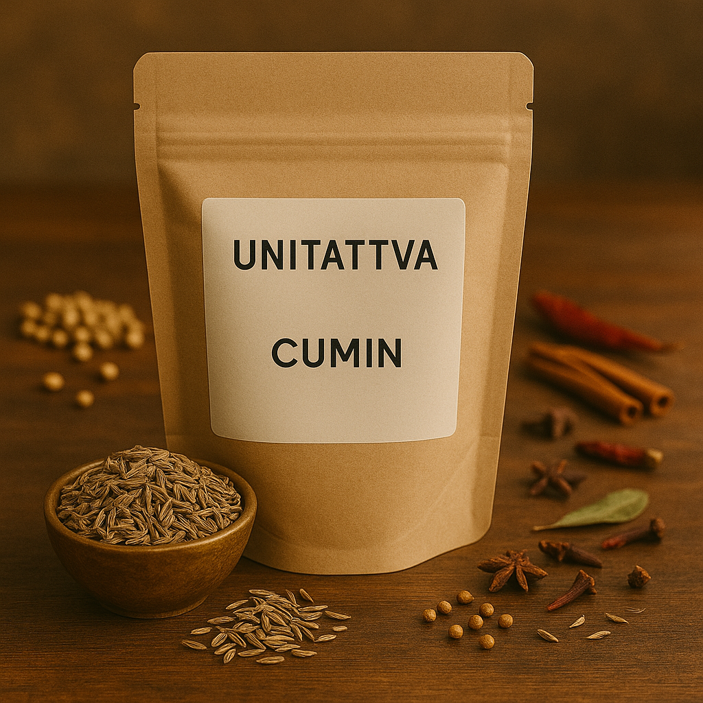 UniTattva Premium Whole Cumin Seeds (Jeera) – 100% Natural & Pure | Aromatic & Earthy Spice for Curries & Rice | No Taste Enhancer, No Preservatives, No Added Colors
