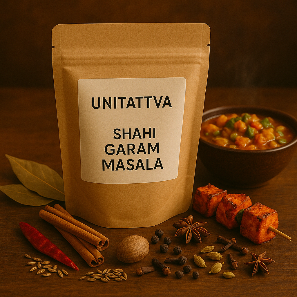 UniTattva Premium Shahi Garam Masala – Royal Indian Spice Blend | 100% Natural & Pure | No Taste Enhancer, No Preservatives, No Added Colors