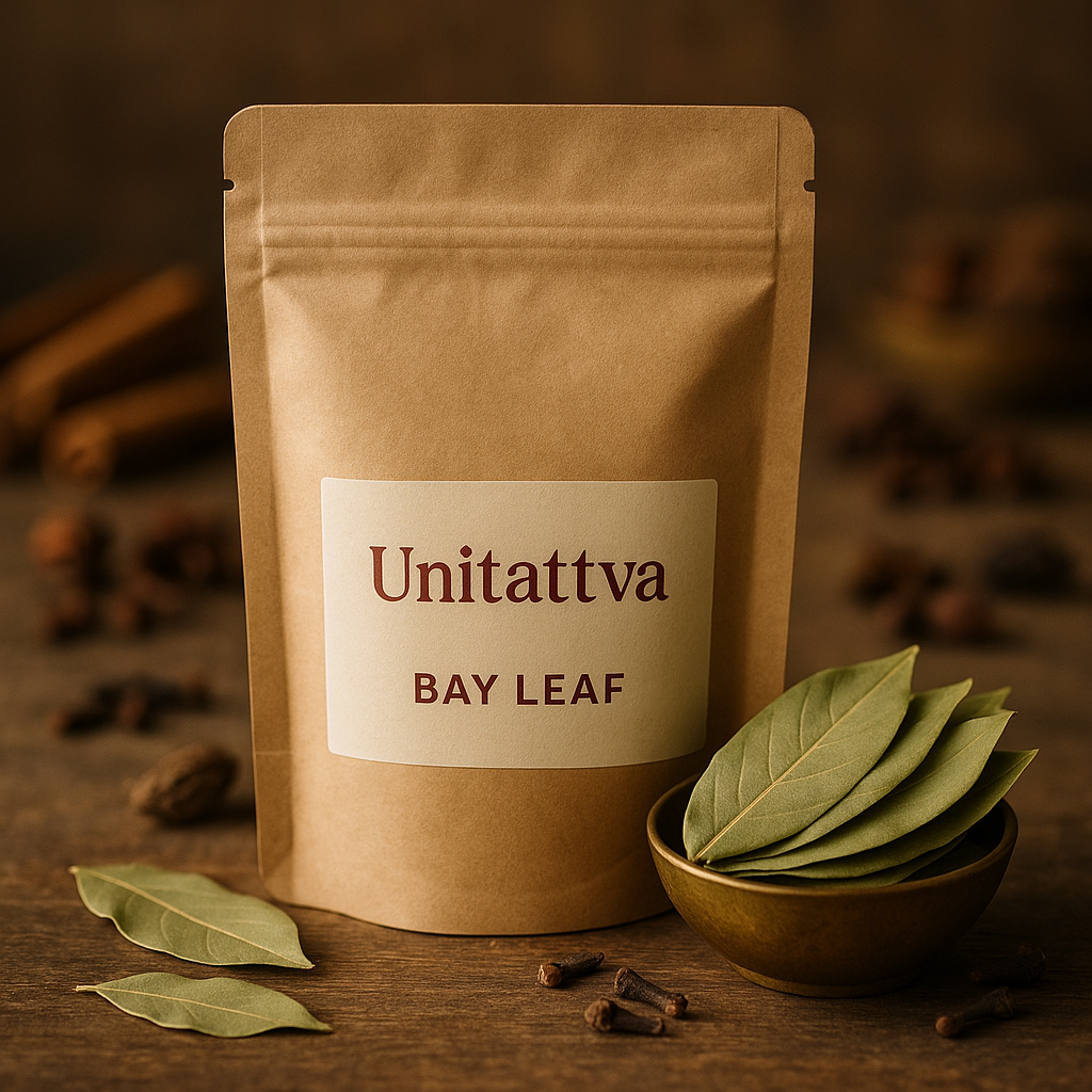 UniTattva Premium Bay Leaves – 100% Natural & Pure | Aromatic Spice for Curries, Soups & Biryani | No Taste Enhancer, No Preservatives, No Added Colors