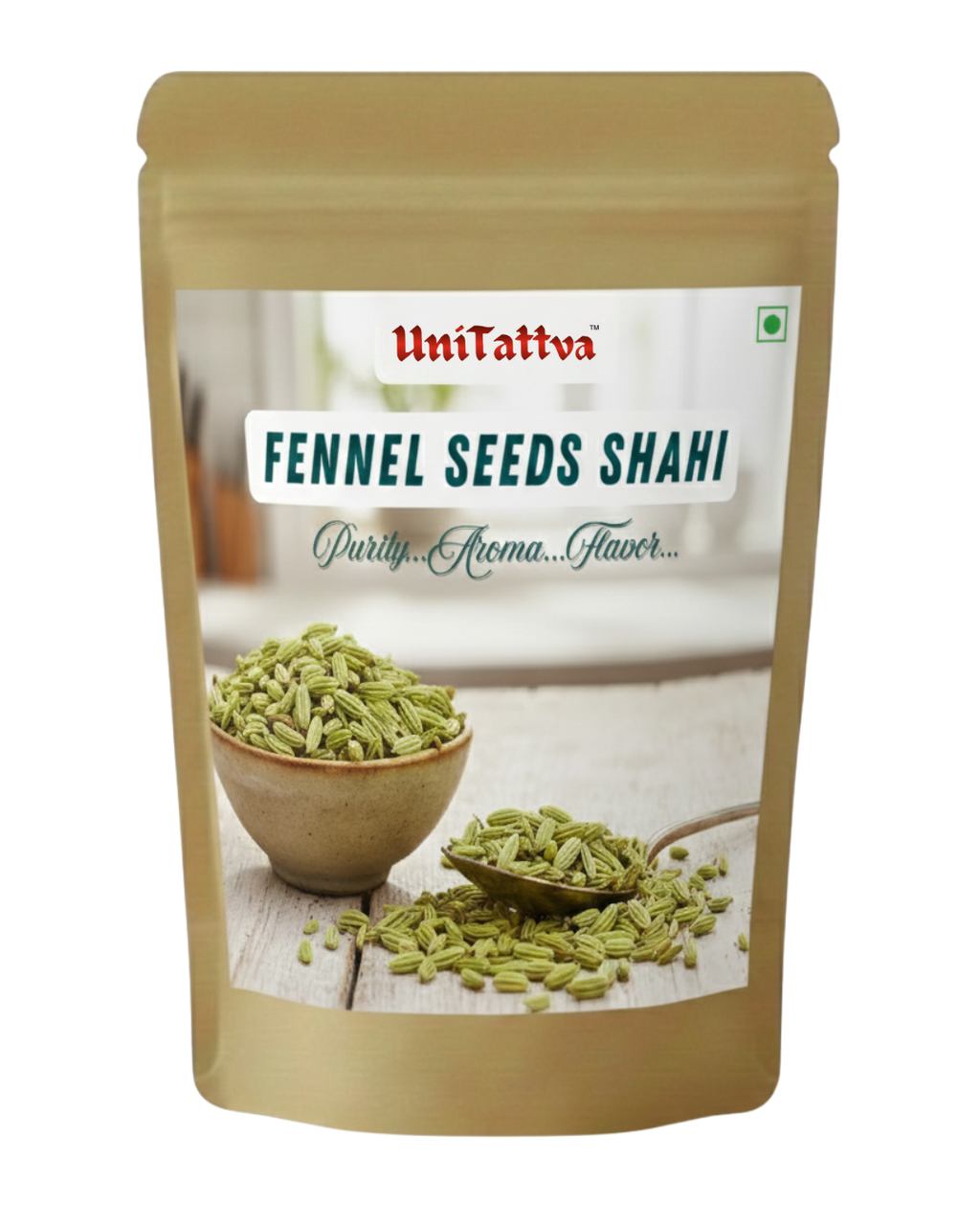 UniTattva Premium Fennel Shahi (Saunf) – 100% Natural & Pure | Sweet & Aromatic Spice for Teas & Curries | No Taste Enhancer, No Preservatives, No Added Colors