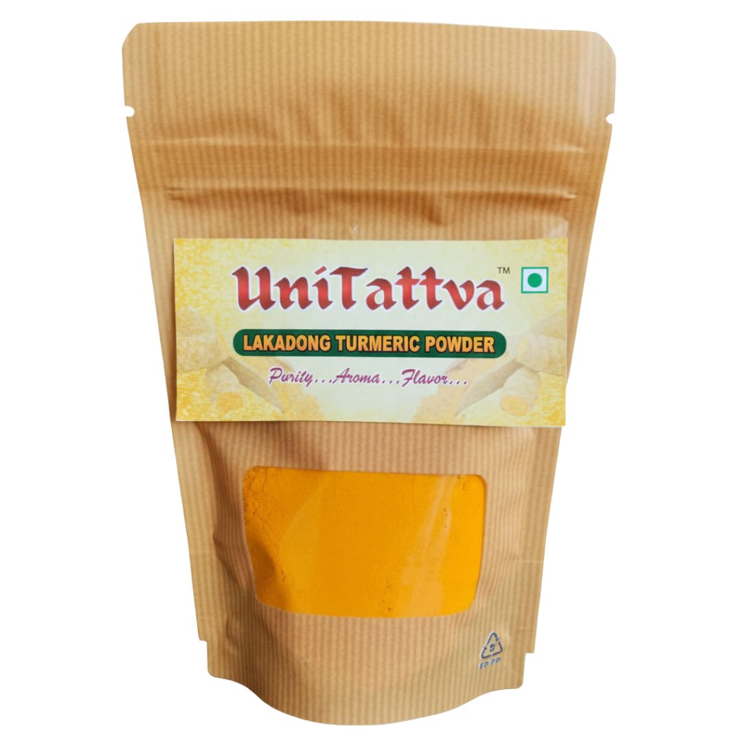 Unitattva Premium Lakadong Turmeric Powder | High-Curcumin Golden Spice | 100% Natural & Pure | For Curries, Golden Milk & Wellness