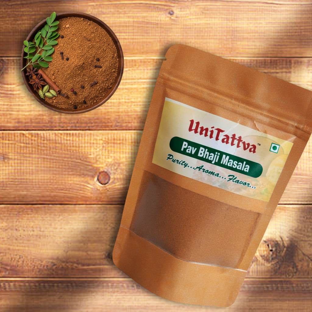 UniTattva Premium Pav Bhaji Masala – Authentic Mumbai-Style Spice Blend | 100% Natural & Pure | No Taste Enhancer, No Preservatives, No Added Colors