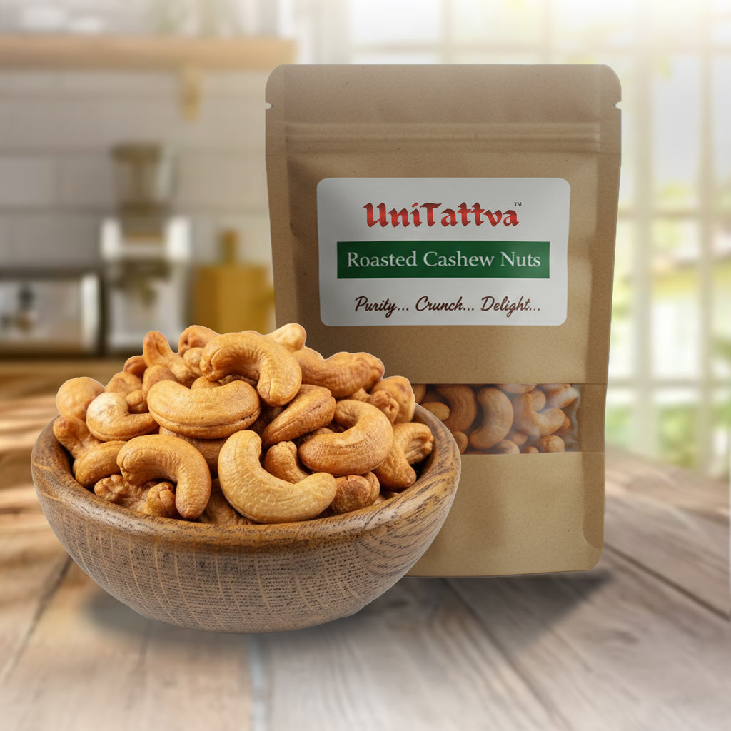 UniTattva Roasted Cashew Nuts – Premium Quality | No Preservatives • No Taste Enhancer • No Added Colors