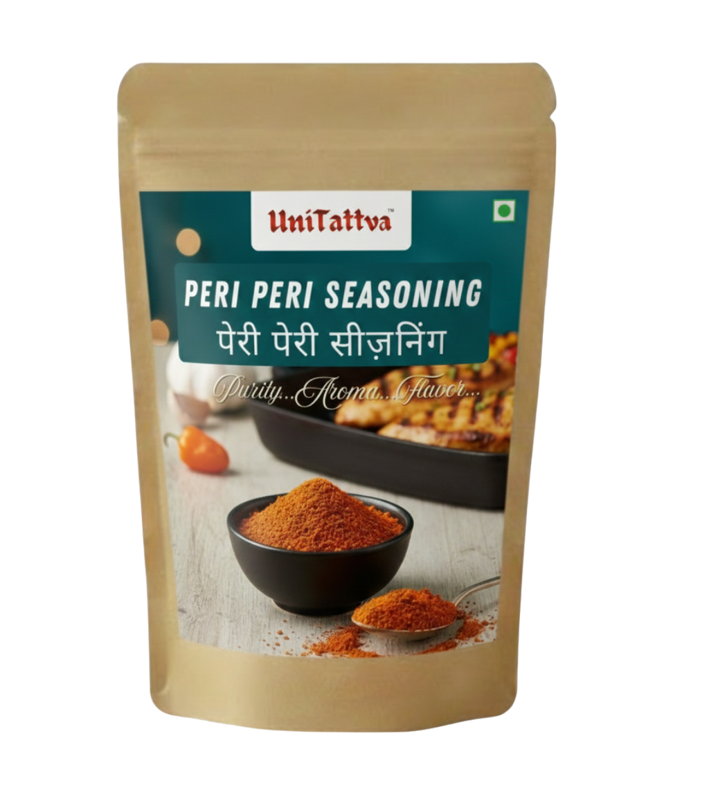 UniTattva Peri Peri Seasoning – Spicy & Tangy Premium Blend | Perfect for Fries, Pizza, Pasta, Popcorn, Snacks & Marinades