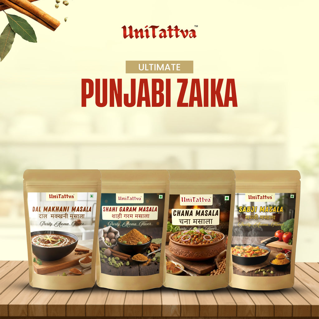 UniTattva Ultimate Punjabi Zaika Combo | Shahi Garam Masala, Dal Makhani Masala, Sabji Masala & Chana Masala
