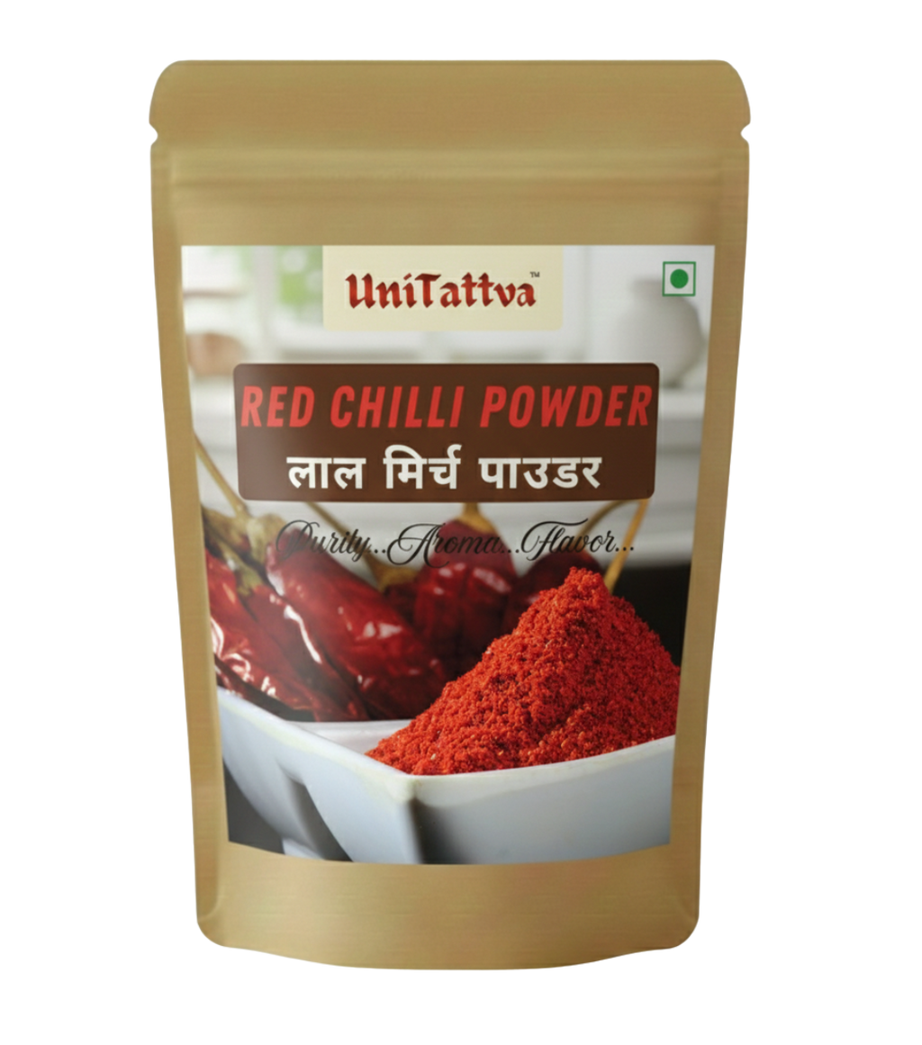UniTattva Red Chilli Powder – Pure & Natural Lal Mirch Powder | Vibrant Color, Strong Aroma & Perfect Spice Heat