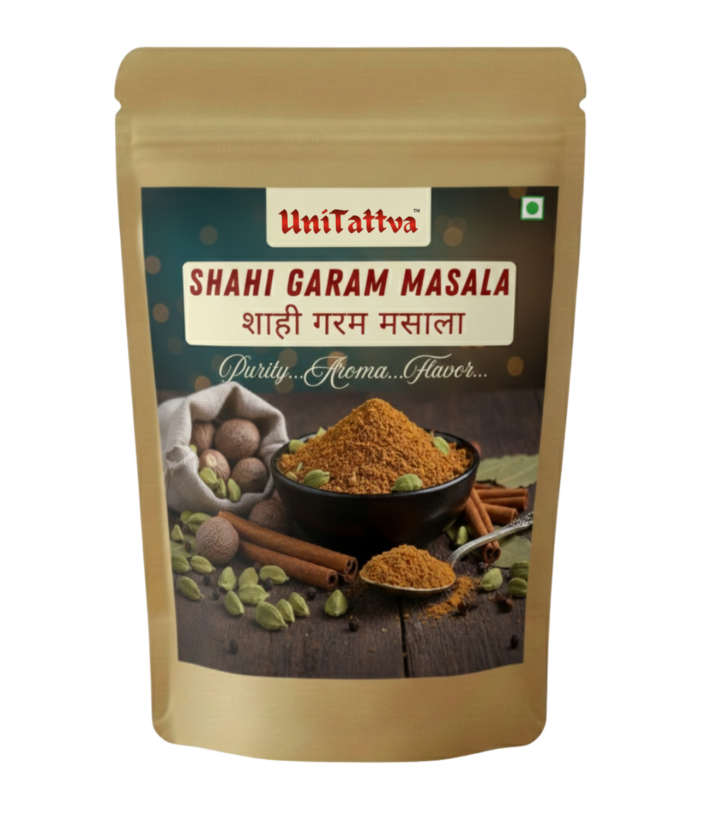 UniTattva Premium Shahi Garam Masala – Royal Indian Spice Blend | 100% Natural & Pure | No Taste Enhancer, No Preservatives, No Added Colors | No Garlic No Onion