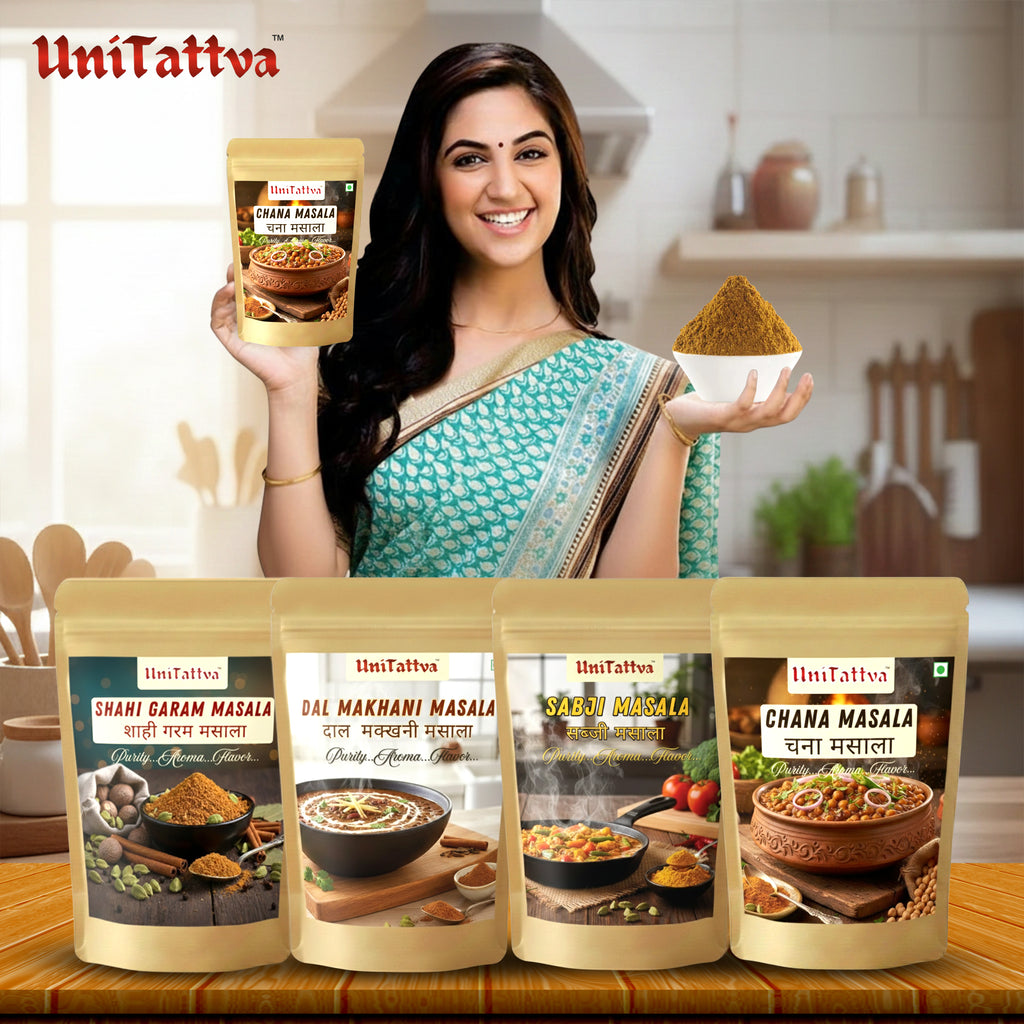 UniTattva Ultimate Punjabi Zaika Combo | Shahi Garam Masala, Dal Makhani Masala, Sabji Masala & Chana Masala