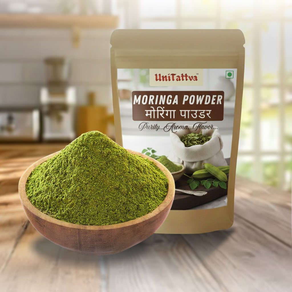 UniTattva Moringa Powder – 100% Natural | No Taste Enhancer, No Preservatives, No Added Colors